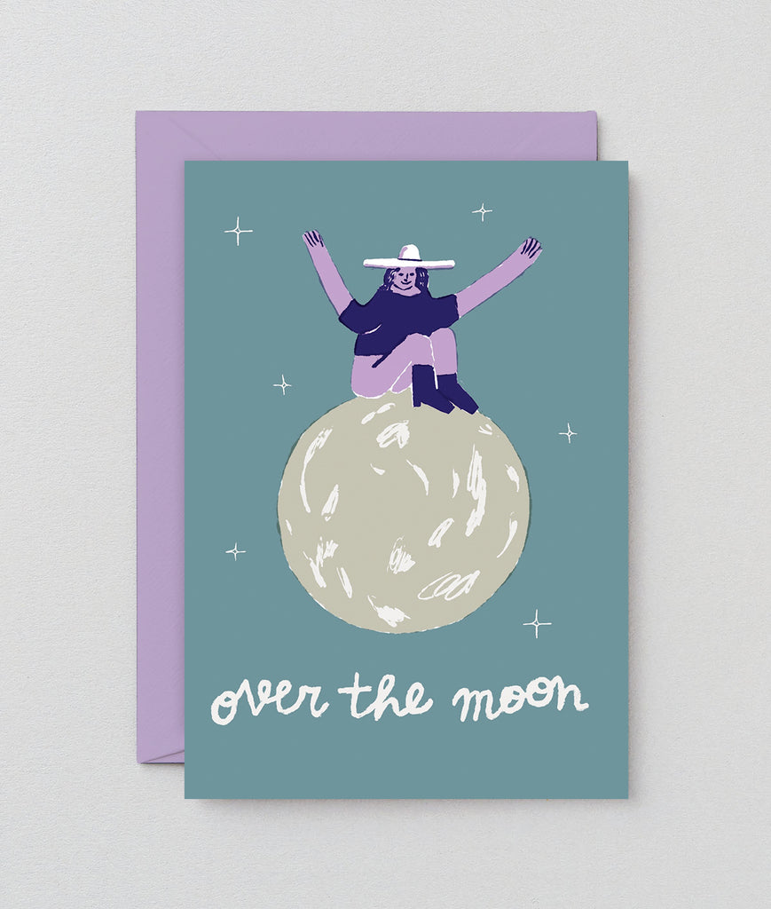 " Over The Moon " Card