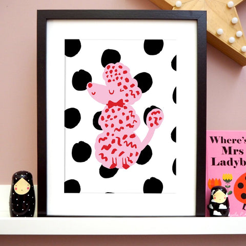 " Spotty Poodle " - Art Print