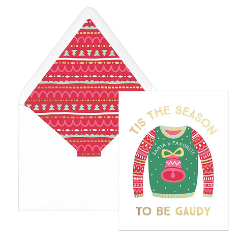"Tis the Season To Be Gaudy" | Envelope & Note Cards
