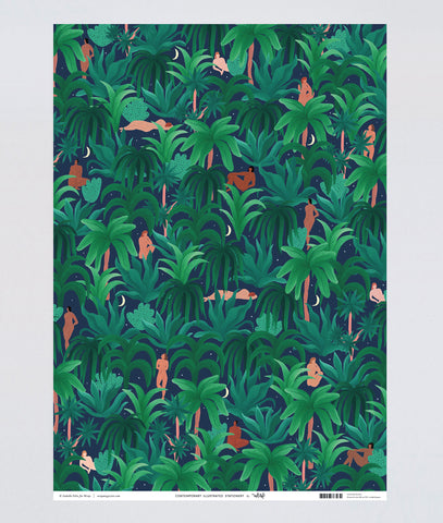 " Night Jungle " Gift Wrap