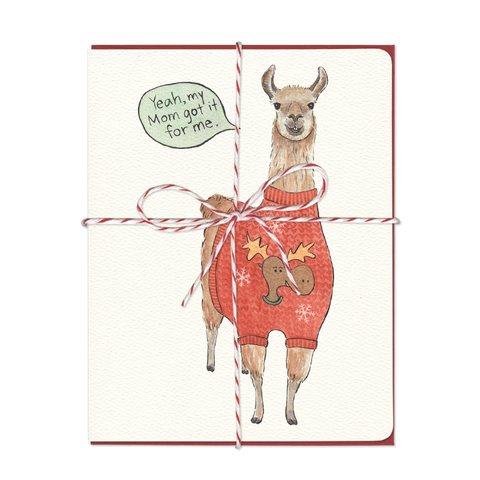 Ugly Sweater Llama Card