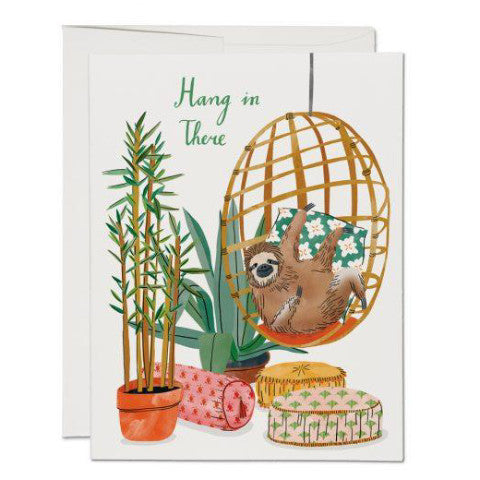 "Chair Sloth Encouragement" Card Greeting Cards - Thorn and Burrow