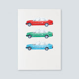 " Hong Kong Taxis " set of 6 cards