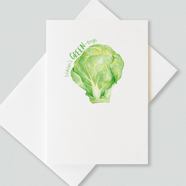 " Season's Green-Tings "  card