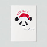 " Panda Claus Christmas Card "