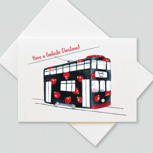 " Hong Kong Tram Christmas Card "