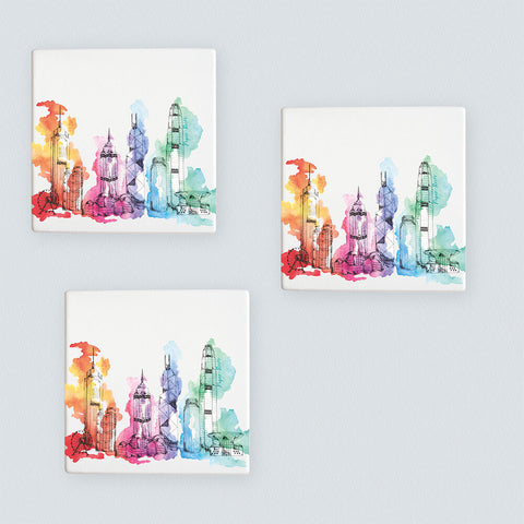 Hong Kong Skyline Coasters