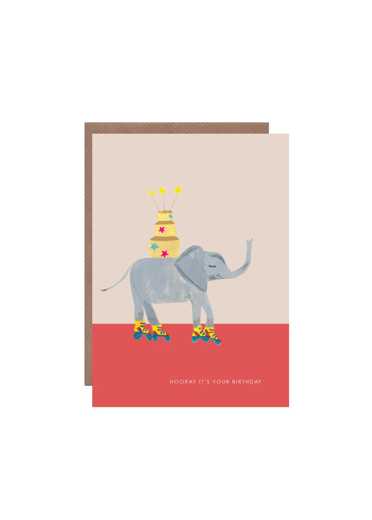 " Elephant on Skates " Card