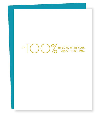 " 100% " Card