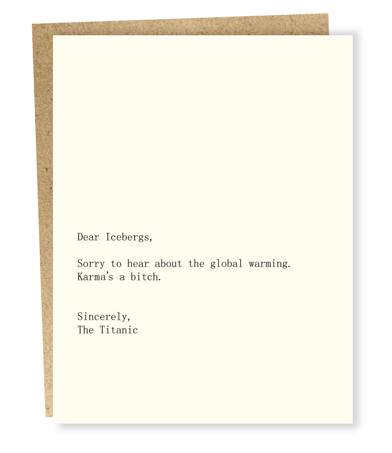 " Icebergs/Titanic " Card