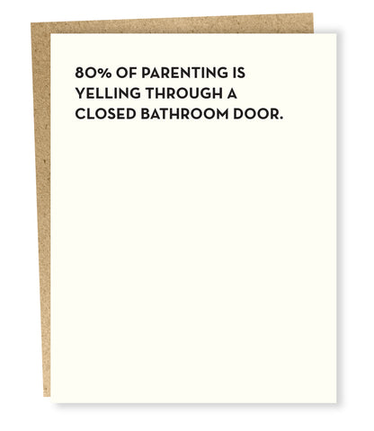 " Bathroom Door " Card