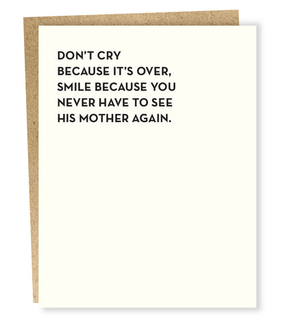 " Don't Cry " Card