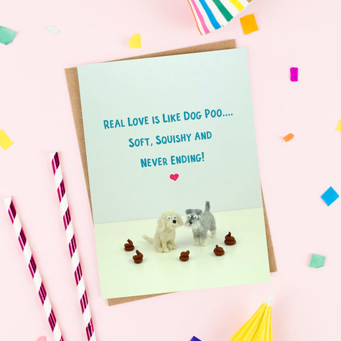 " Dog Poo Love " Greeting Card