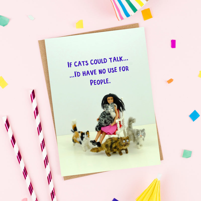 " Cats Talk " Greeting Card