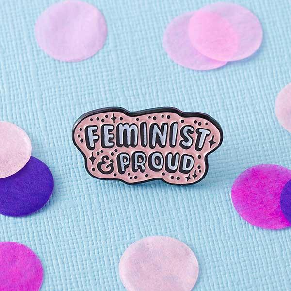 Feminist and Proud Enamel Pin