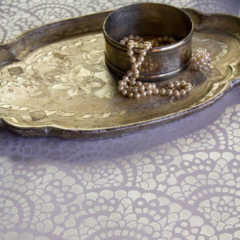 Spanish Lace Scallop Furniture Stencil