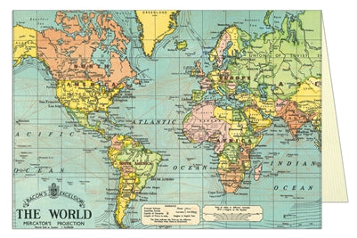 " World Map " Card