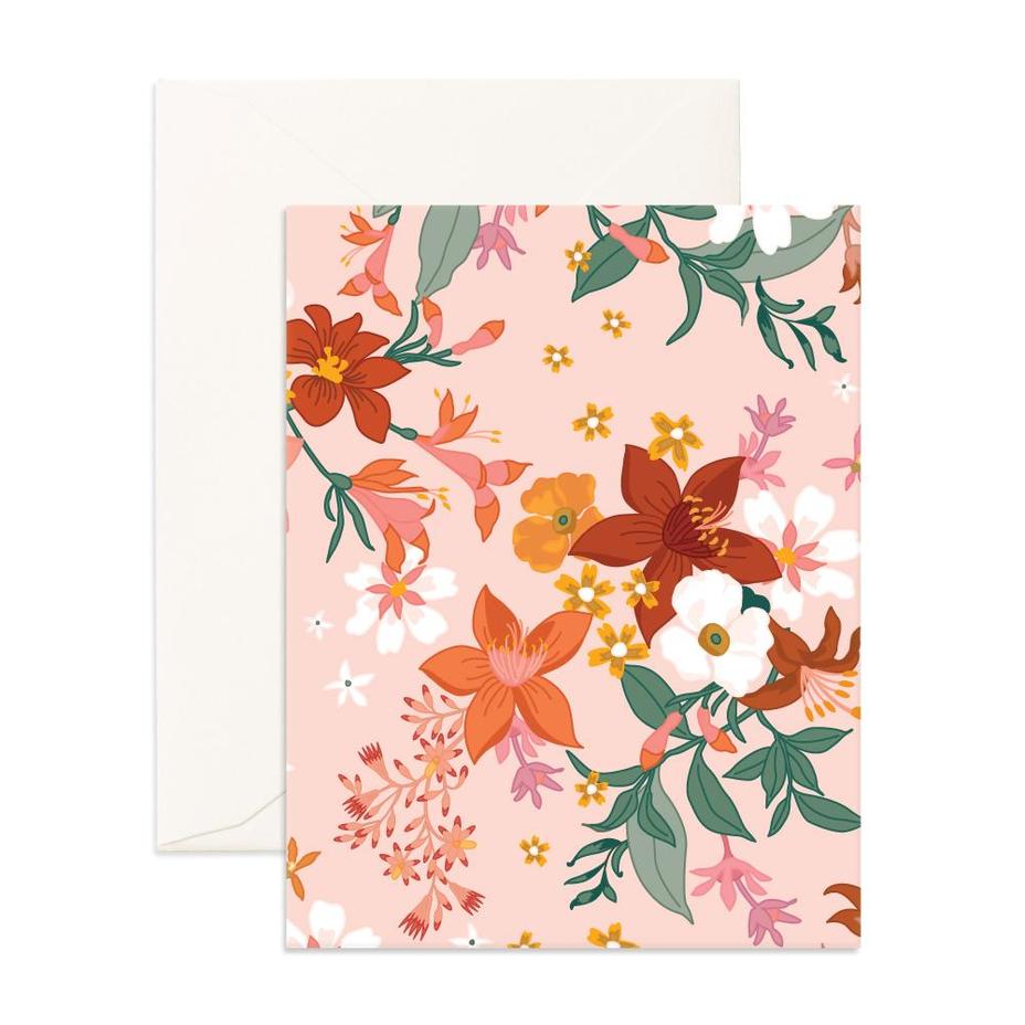 " Bohemia Cream Florals " Card