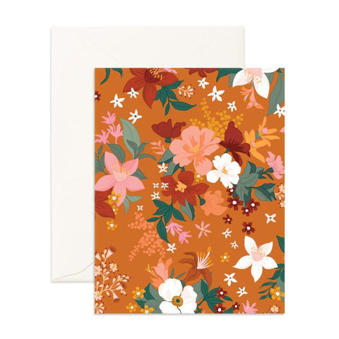 " Bohemia Turmeric Florals  " Card
