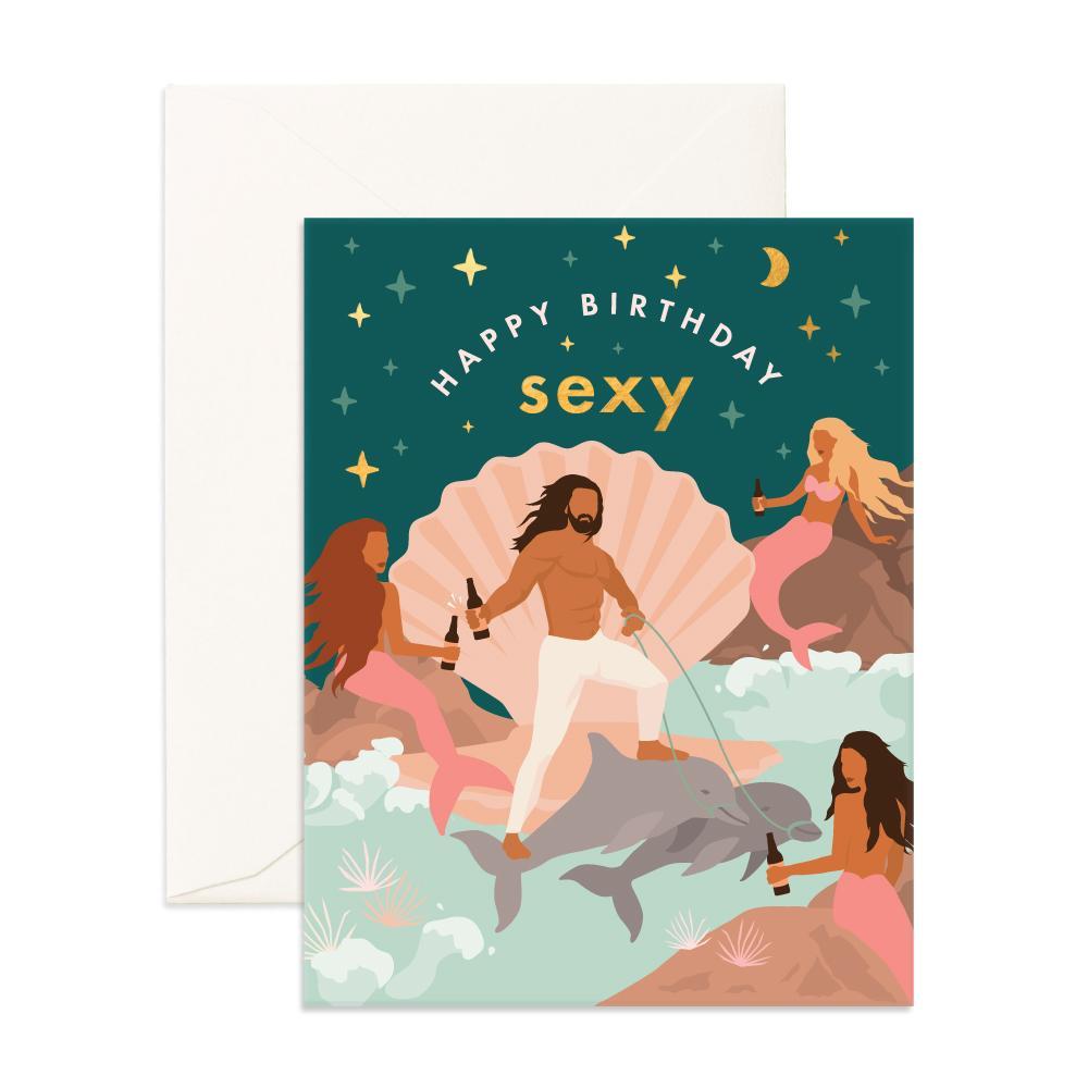 " Birthday Sexy Poseidon " Card