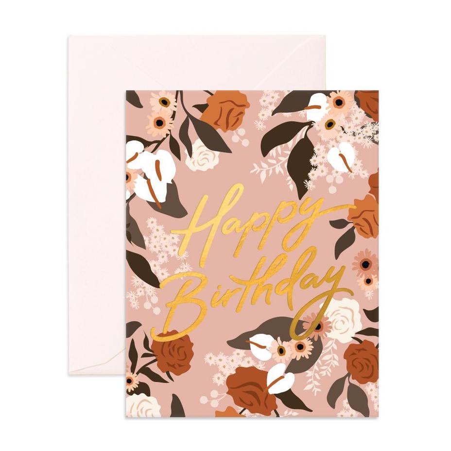 " Birthday Rose Garden " Card