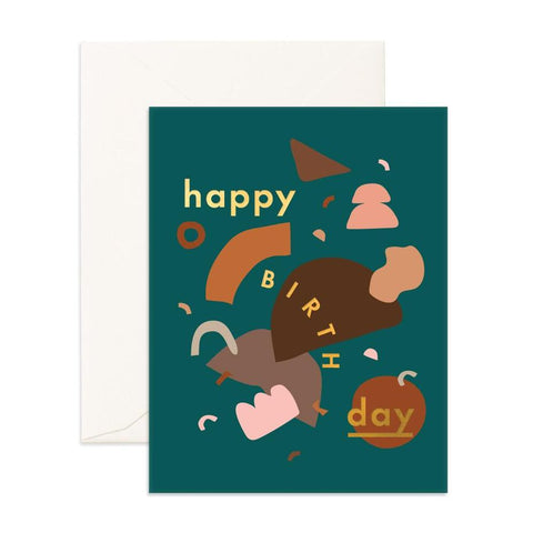 " Birthday Dancing Shapes " Card