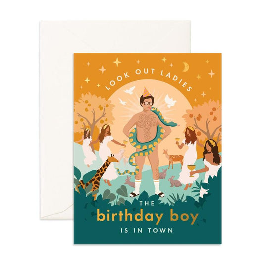 Product image of Birthday Boy Is In Town Card
