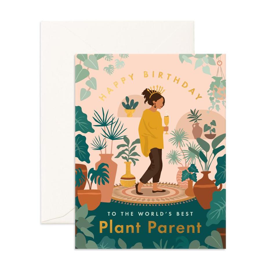 " Birthday Plant Lady " Card