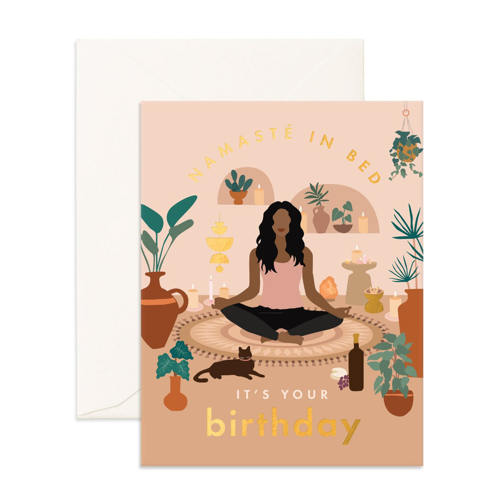 " Birthday Namaste " Card
