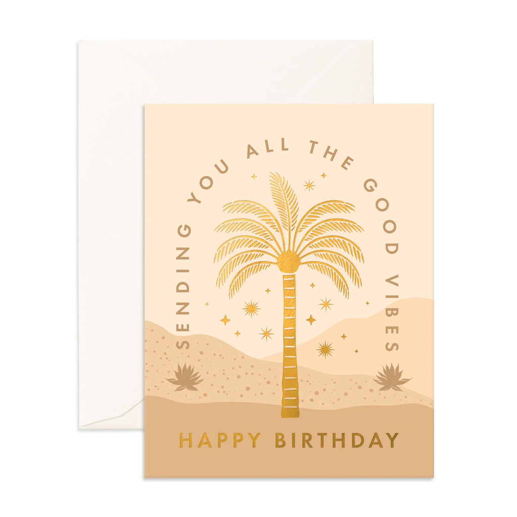 " Birthday Vibes Palm " Card