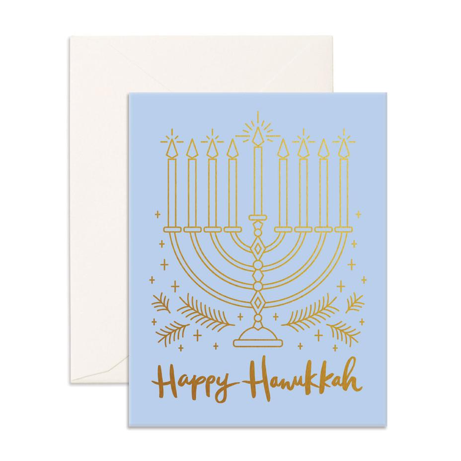 " Happy Hanukkah Menorah " Greeting Card