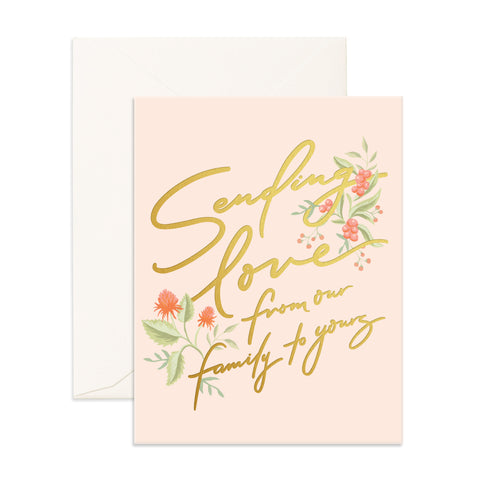 " Sending Love " Card Greeting Cards - Thorn and Burrow