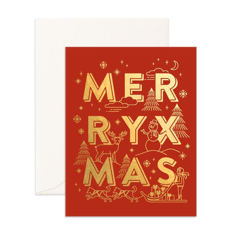 " Merry XMAS " Greeting Card