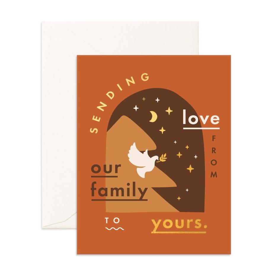 " Sending Love Window " Greeting Card