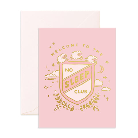 " No Sleep Club" Card Greeting Cards - Thorn and Burrow