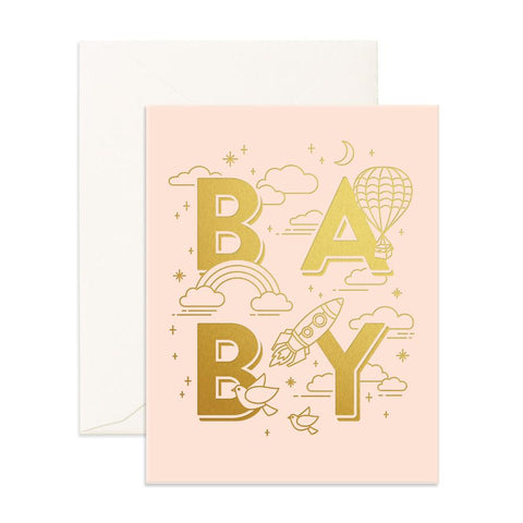 " Baby Universe Pink " Card