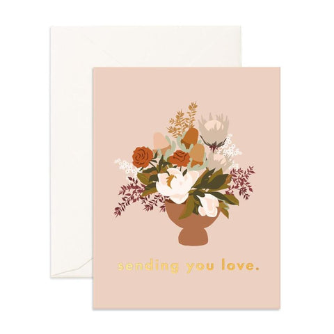 " Sending Love Still Life " Card