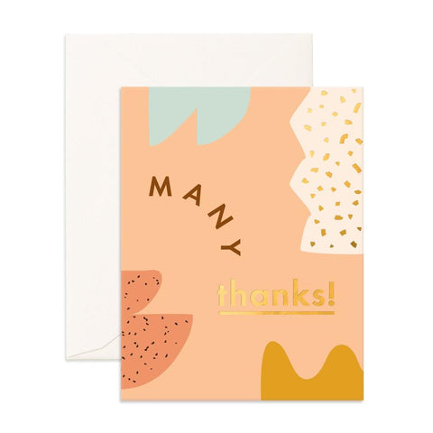 " Many Thanks " Greeting Card