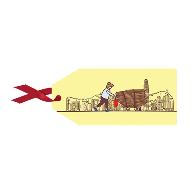" Street Recycling Lady " Gift Tag