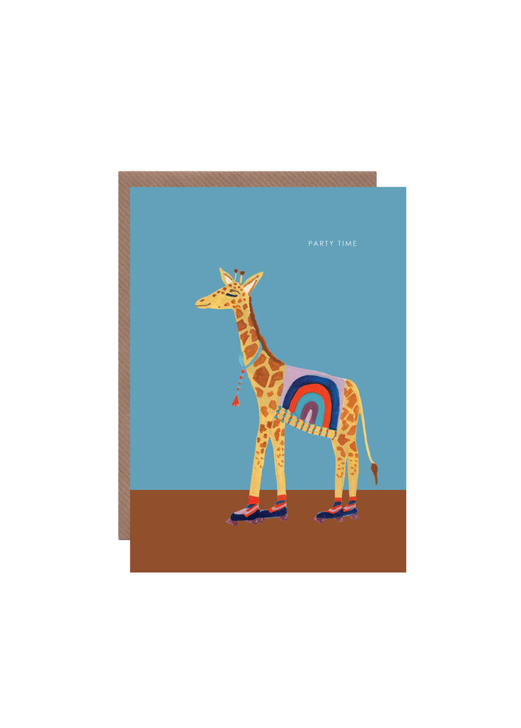 " Giraffe on Skates " Card