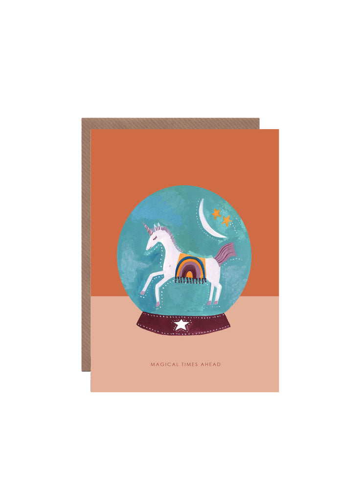 " Globe Unicorn " Card