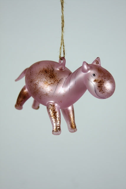 " Glinting Hippo " Ornament