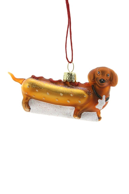 " Weiner Pup Hot Dog " Ornament