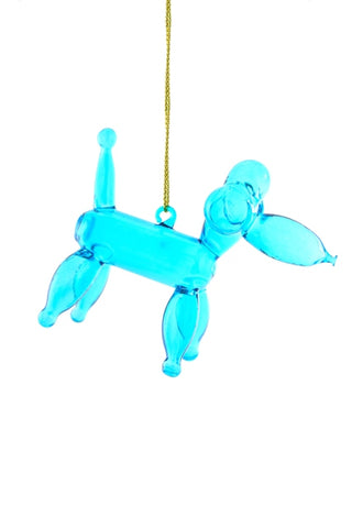 " Balloon Poodle Blue " Ornament