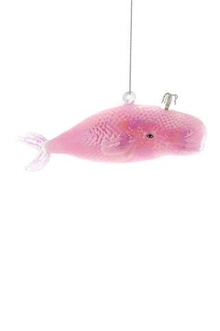 " Iridescent Whale Pink " Ornament