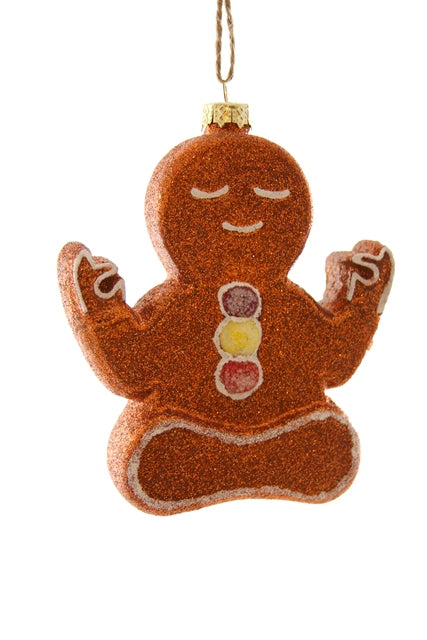 " Yoga Gingerbread Man " Ornament