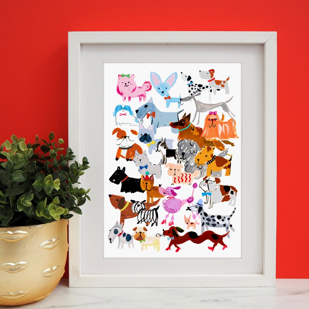 " Dog Breeds " - Art Print