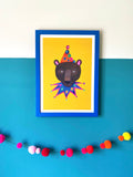 Magical Party Bear Art Print