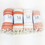 Orange Bamboo & Cotton Turkish Towel