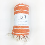 Orange Bamboo & Cotton Turkish Towel